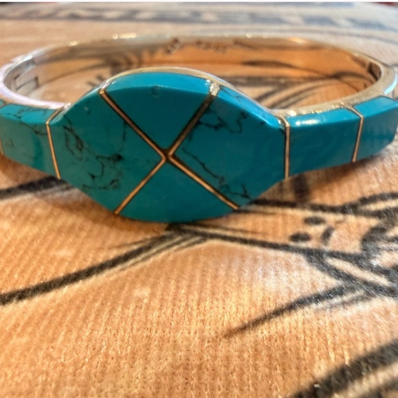 Taxco Jewelry - Taxco Vintage Turquoise and Silver cuff Bracelet